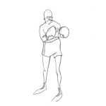 Dibujo para colorear Dibujo De Abuelito Boxeador Para Pintar Y Colorear Viejito Con Guantes De Box