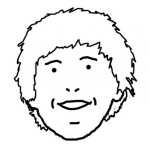Dibujo para colorear Dibujo De Chico Despeinado Para Pintar Y Colorear