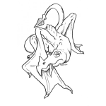 Dibujo para colorear Dibujo De Gargola Cansada Para Pintar Y Colorear