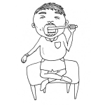 Dibujo para colorear Dibujo De Nino Lavandose Los Dientes Para Pintar Y Colorear