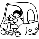 Dibujo para colorear Pintar Carro de Juguete