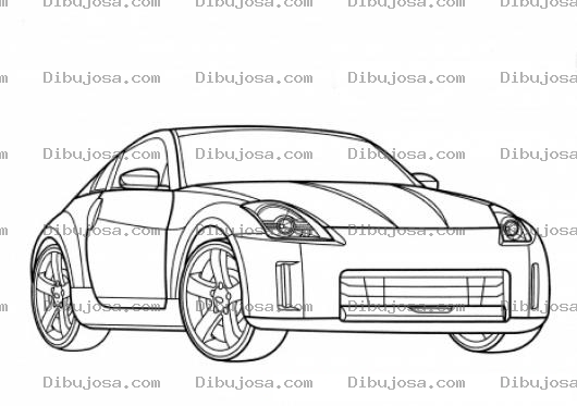 Dibujo para colorear Colorear Carro Deposrtivo Nissan 350z