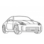 Dibujo para colorear Colorear Carro Deposrtivo Nissan 350z