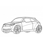 Dibujo para colorear Colorear Carrito Mitsubishi CT