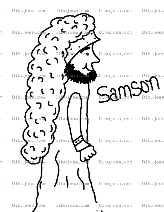 Dibujo para colorear Colorear A Sanson De La Biblia