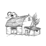 Dibujo para colorear Colorear Granja De Madera