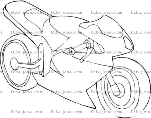 Dibujo para colorear Colorear Motocicleta De Carreras Racing Byke