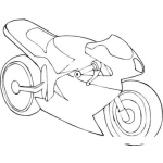 Dibujo para colorear Colorear Motocicleta De Carreras Racing Byke