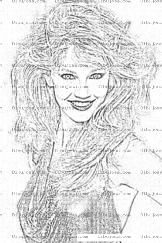 Dibujo para colorear Heather Locklear Para Pintar Y Colorear