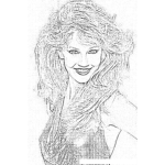 Dibujo para colorear Heather Locklear Para Pintar Y Colorear