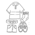 Dibujo para colorear Colorear Ropa De Hombre