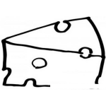 Dibujo para colorear Colorear Porcion De Queso
