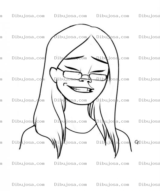 Dibujo para colorear Colorear Chinita Con Lenters