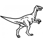 Dibujo para colorear Pintar Dinosaurio Veloz