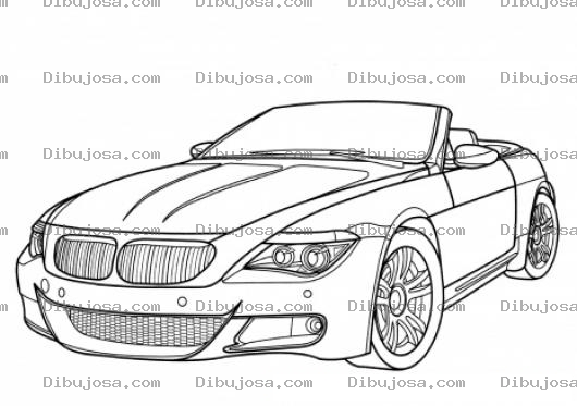 Dibujo para colorear Pintar carro bmw m6