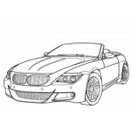 Dibujo para colorear Pintar carro bmw m6