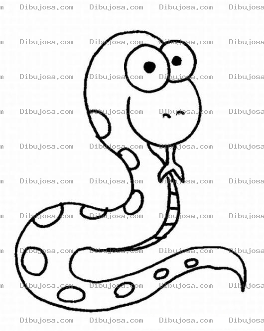 Dibujo para colorear Colorear Serpiente Con Manchas