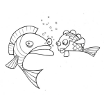 Dibujo para colorear Colorear Pescaditos