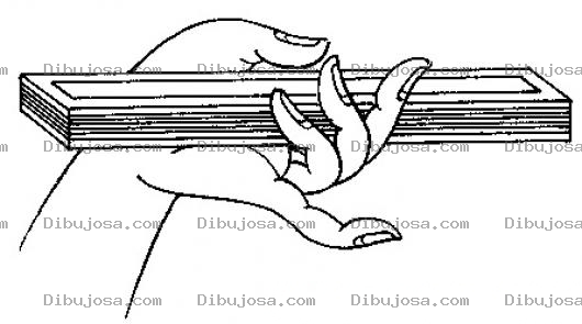 Dibujo para colorear Colorear Mano Con Lingote De Oro