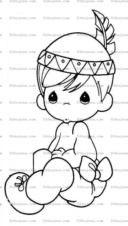 Dibujo para colorear Colorear Indito De Precious Moments