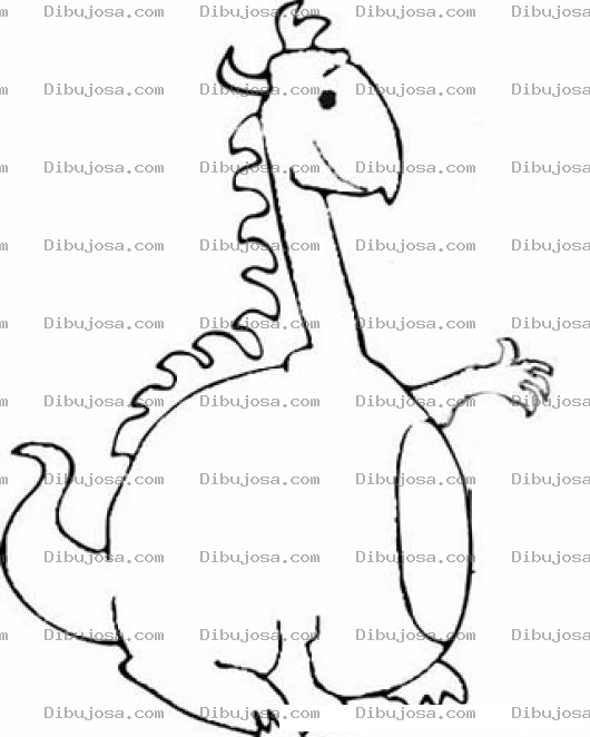 Dibujo para colorear Colorear Dragon Amistoso Y Amigable