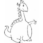Dibujo para colorear Colorear Dragon Amistoso Y Amigable