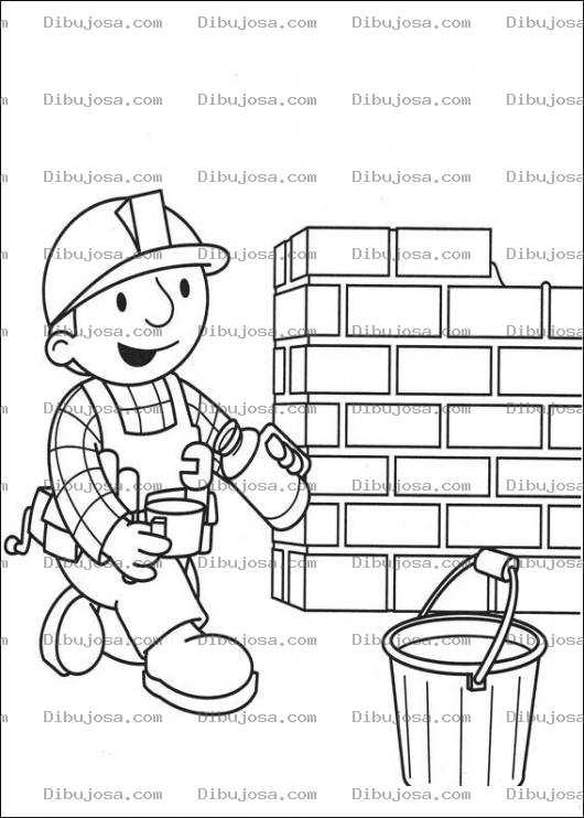 Dibujo para colorear Bob tomando cafe