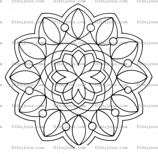 Dibujo para colorear Colorear Estrella En Mandala
