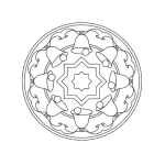 Dibujo para colorear Colorear Campanas En Mandala
