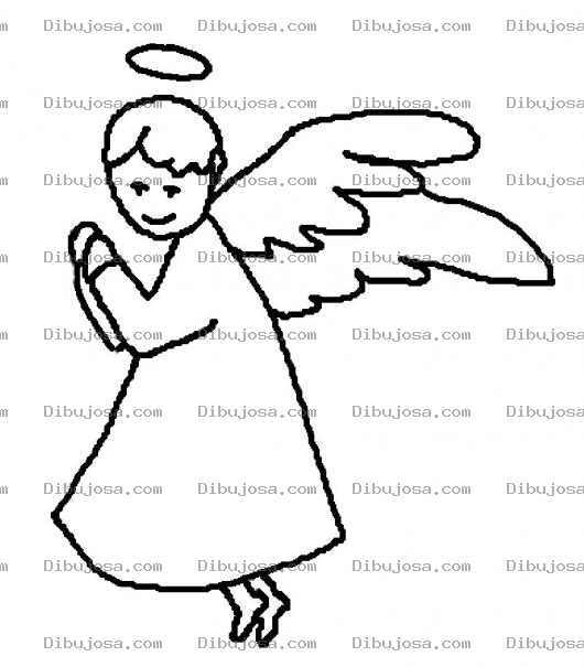 Dibujo para colorear Colorear Angelito Tierno