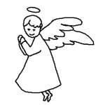 Dibujo para colorear Colorear Angelito Tierno
