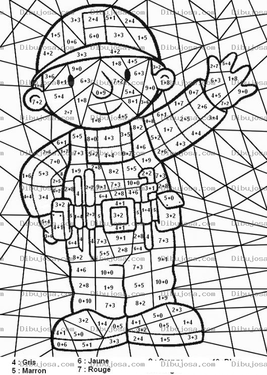 Dibujo para colorear Colorear Bob El Constructor Con Colores Matematicos
