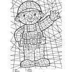 Dibujo para colorear Colorear Bob El Constructor Con Colores Matematicos