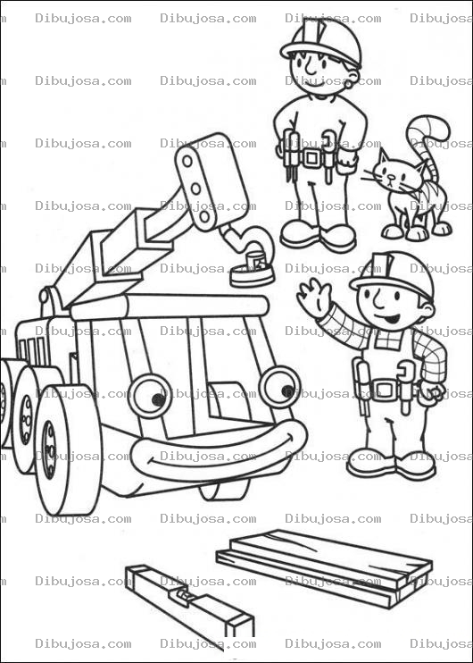 Dibujo para colorear Boy la grua