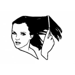 Dibujo para colorear Colorear Mujer Peinandose