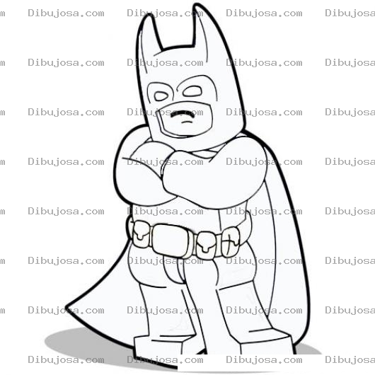Dibujo para colorear Colorear A Batmna Lego