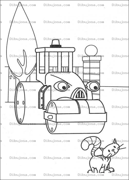 Dibujo para colorear La aplanadora de bob el constructor