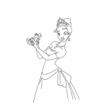Dibujo para colorear Colorear Princesa Y Rana