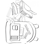Dibujo para colorear Colorear Utiles Escolares