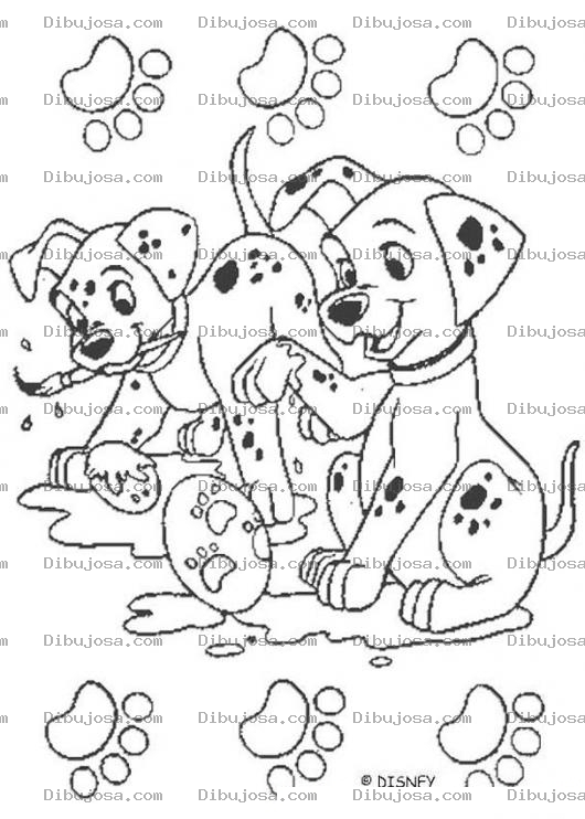 Dibujo para colorear Colorear Dalmatas