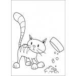 Dibujo para colorear El gatito de Bob el constructor
