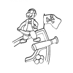 Dibujo para colorear Colorear Pirata En Barco