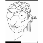 Dibujo para colorear Colorear Cara De Pirata