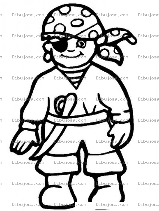 Dibujo para colorear Colorear Nino Pirata