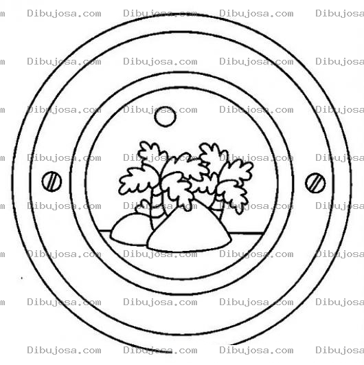 Dibujo para colorear Colorear Ventana De Barco