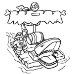 Dibujo para colorear Colorear Balsa De Tiburon