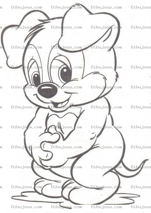 Dibujo para colorear Colorear Perrito Timido