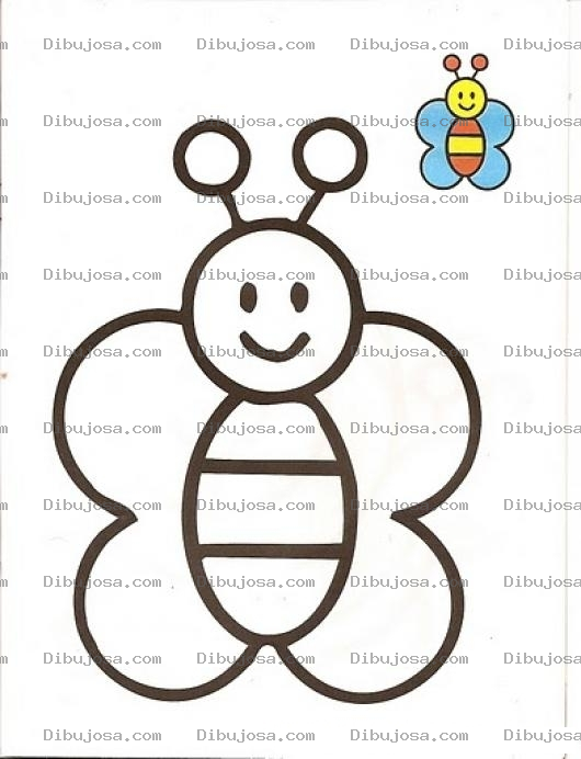 Dibujo para colorear Colorear meriposita con muestra