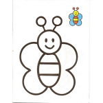 Dibujo para colorear Colorear meriposita con muestra
