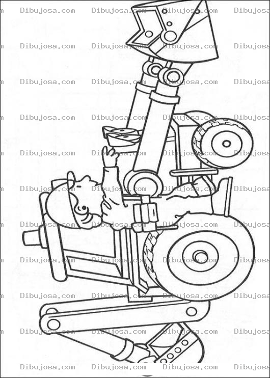 Dibujo para colorear El caterpillar de Bob el constructor